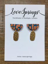 Load image into Gallery viewer, Marrakech Semi Circle Hammered Brass Drop