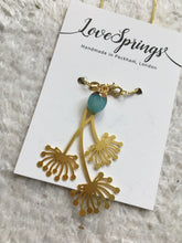 Load image into Gallery viewer, Sustainable Brass Dandelion & Natural Gemstone Necklace