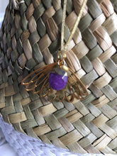 Load image into Gallery viewer, Sustainable Brass Bloom & Natural Gemstone Necklace