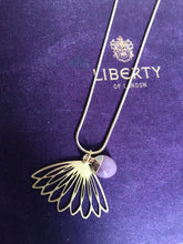 Load image into Gallery viewer, Sustainable Brass Bloom & Natural Gemstone Necklace