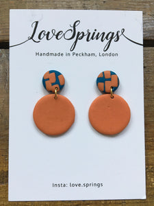 Marrakech Tile Small Double Circle Earrings