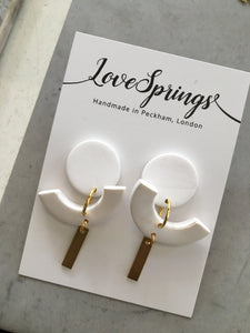 Eivissa Circle Moon Drop Earrings