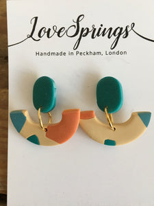 Mid-Century Modern Small Half-Moon Earrings