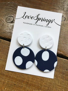 Nautical Large Double Circle Earrings