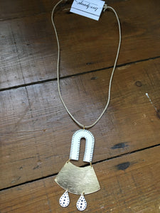 Eivissa Brass Plate Adjustable Necklace