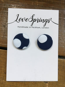 Nautical Large Round Stud Earrings