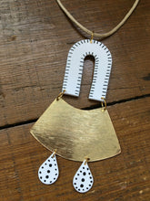 Load image into Gallery viewer, Eivissa Brass Plate Adjustable Necklace
