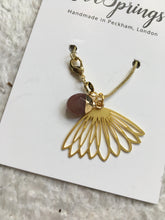 Load image into Gallery viewer, Sustainable Brass Bloom &amp; Natural Gemstone Necklace
